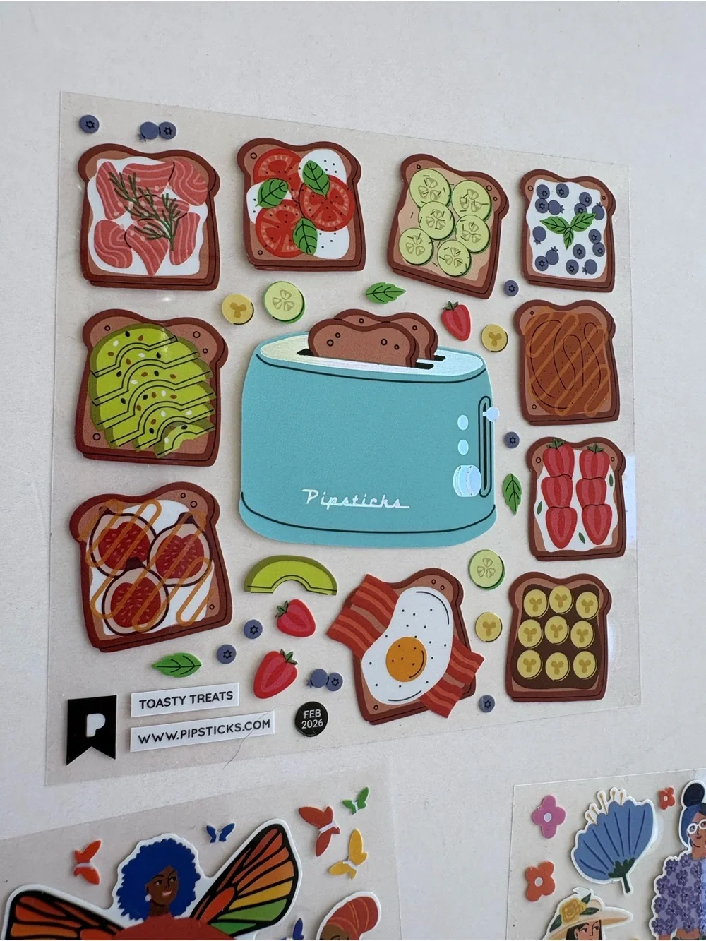 Pipsticks Colorful Decorative Sticker Sheets - Fashion & Toast - Scrapbook!